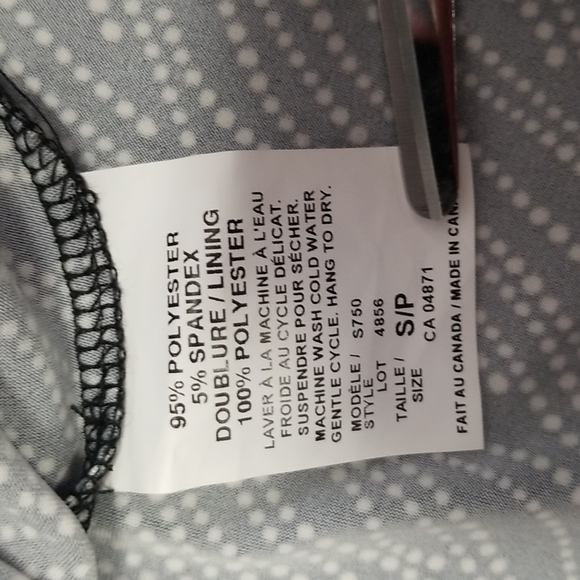 (S) Sears Classic Sheer Statement Sleeves Dots Patterned Evening Patterned - Picture 4 of 9